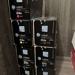 Massive Lot of Genuine HP Toner - 414A (Full Set + Extra Black) & 30X (OEM / NIB)