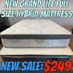 NEW GRAND LIFE FULL SIZE HYBRID MATTRESS