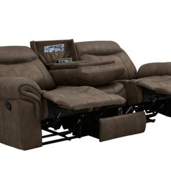 New Recliner Sofa And Loveseat In Microfiber