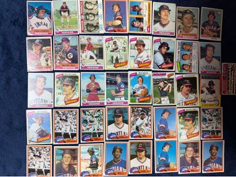 41 Vintage Cleveland Indians Baseball Cards Lot Dennis Eckersley Rookie RC