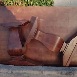 Real Dark Wood Dining Set