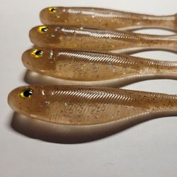 5in Swimbaits, Brown Holographic Glitter 4pk