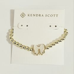 14k gold Ivory bow stretchy bracelet women's gift