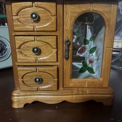 Small Wood Jewelry Box 