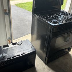 GE Microwave and Gas Stove 