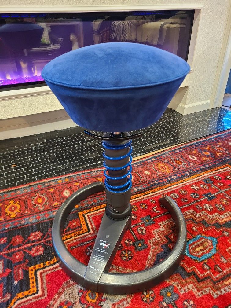 Aeris Swopper Classic Ergonomic Chair Stool In Blue
