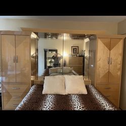 Bed Frame and cabinets 