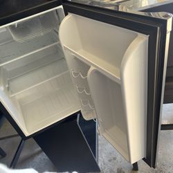 Small Refrigerator, Twin Beds, Desk, Table