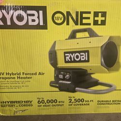 Ryobi 18v Forced Air Propane Heater 