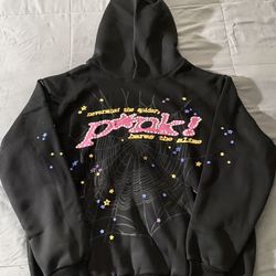 New Spider Hoodie Pink Color Black Size M