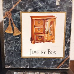 Vintage Collectible Wooden Jewelry Cabinet 