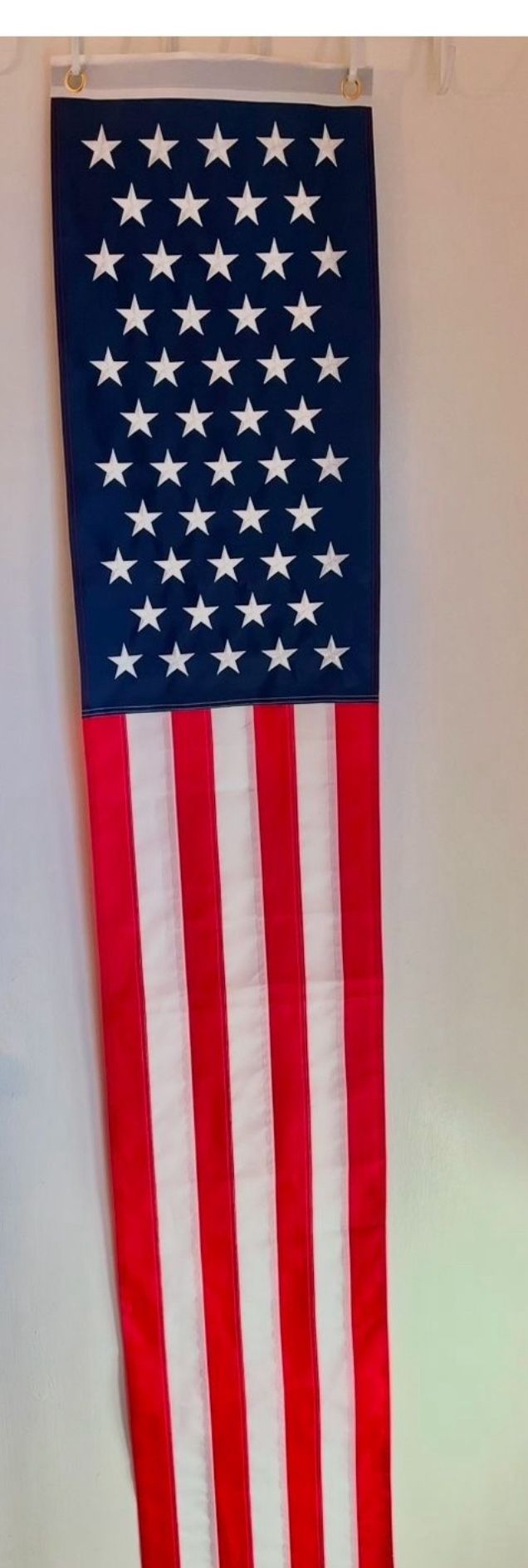 U.S. Flag Banner / Pull Down Polyester Flag, 73”x13
