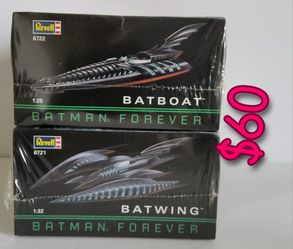 Revel Batman Forever Models
Batwing #6721 , Batboat #6(contact info removed) 1:32 Scale $60