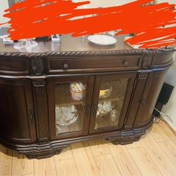 Wood And Glass China Cabinet
