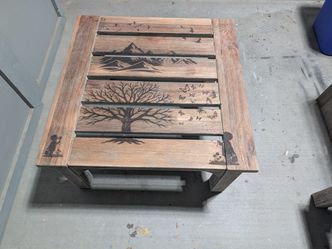 Engraved table