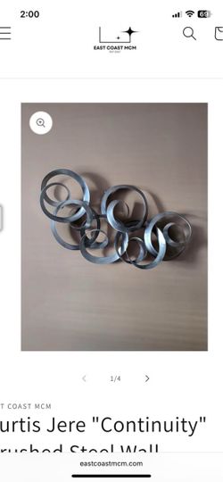 Curtis Jere "Continuity" Brushed Steel Wall Sculpture