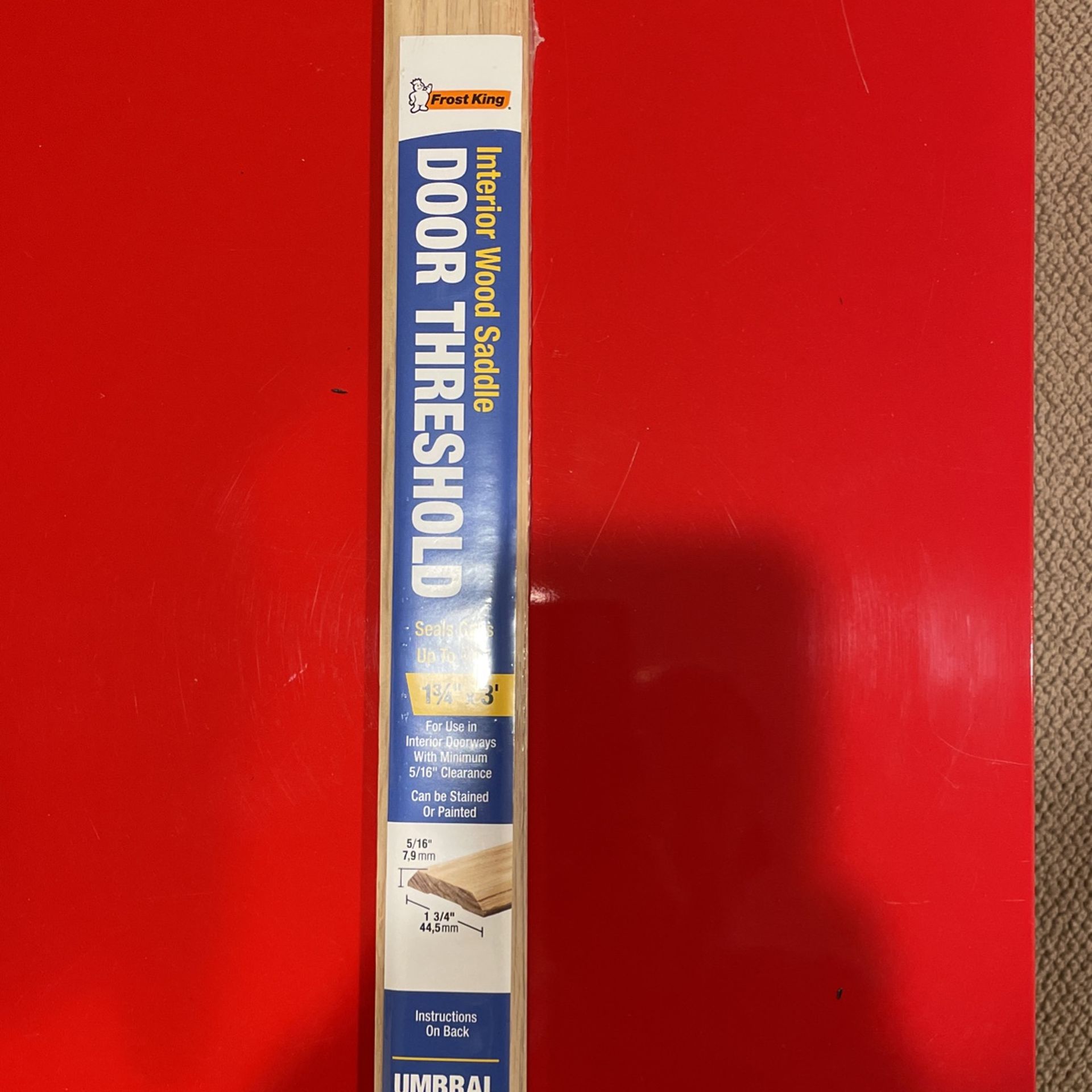Interior Wood Saddle Door Threshold
