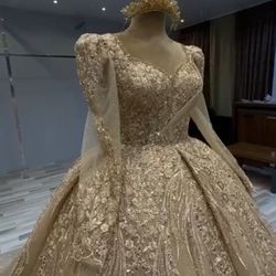 Beautiful Gold Quinceañera Dress