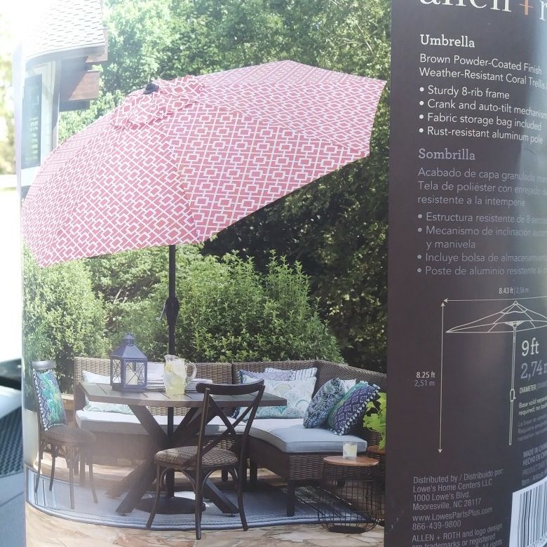 allen rith 9ft patio umbrellas Replacement Canopy for Roth URM819003J Umbrella perfect for creating a comfortable and relaxing outdoor atmosphere 9 Ft Allen+Roth Umbrella for