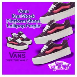 Vans Unisex Knu Stack Platform Sneakers, (Lollipop Purple) Men 7/W 8.5