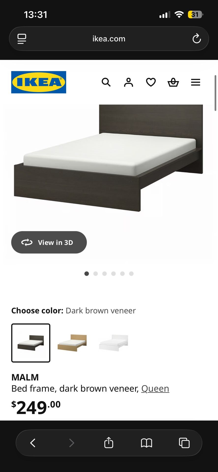 Used Full size bed frame 