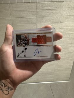2022 Encased Bengals Chad “Ochocinco” Johnson GAME-WORN Patch Auto /25