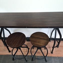 Ashley Counter Table With 2 Stools