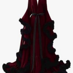 Woman's Feather Silk Robe