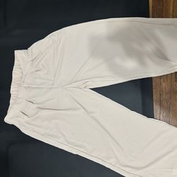 Light Beige Wide Leg Pants