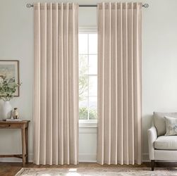 Linen Curtains, 52"x 84", Burlywood