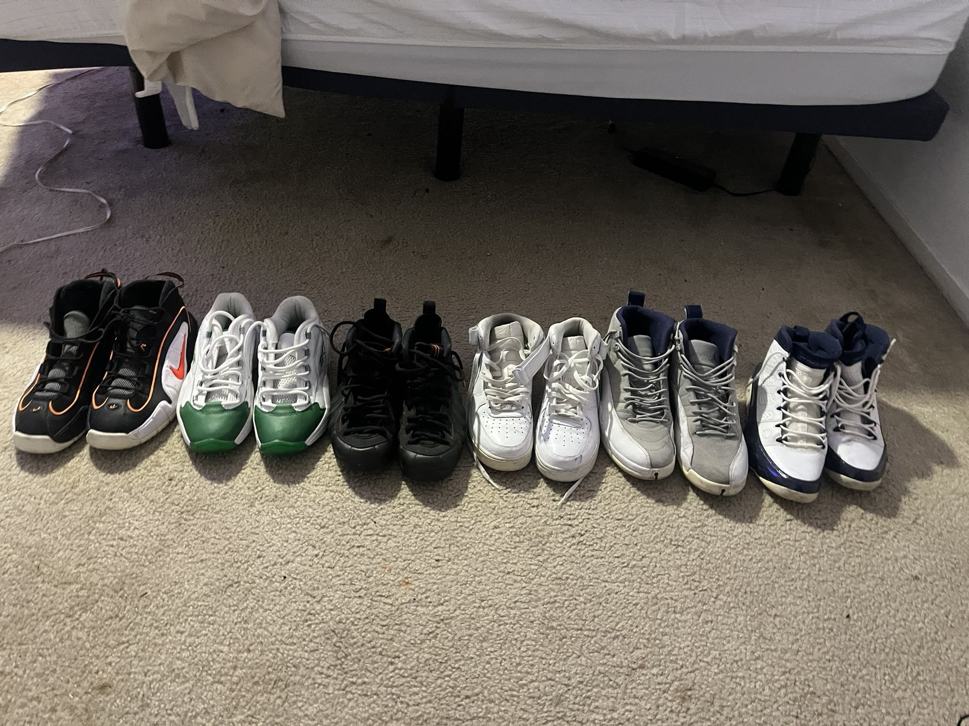 6 pair of shoes