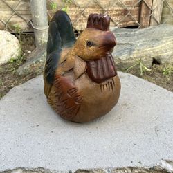 Vintage Carved Wood Rooster 