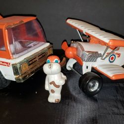 Vintage Buddy L Super Dog Truck Airplane Dog Figurine