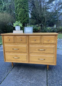 MCM 6 Drawer Dresser With Mirror 