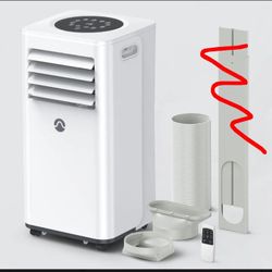 NEW-MISSING WINDOW SLIDER -10000 BTU Air Conditioner Portable for Room up to 450 Sq. Ft. 3-in-1 Portable AC Unit with Digital Display, Remote Control 