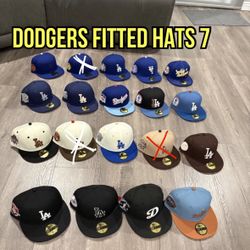 MLB New Era Los Angeles Dodgers Patch And Non Patch 59fifty Fitted Hats Size 7