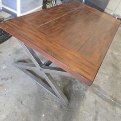 Wood And Metal Coffee Table