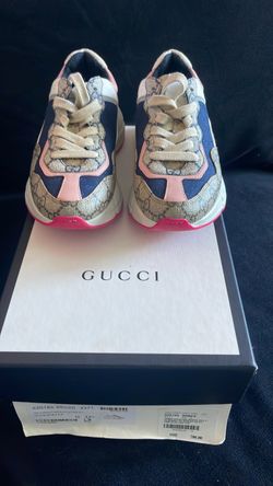 Gucci GG Supreme Sneakers with Pink Accents