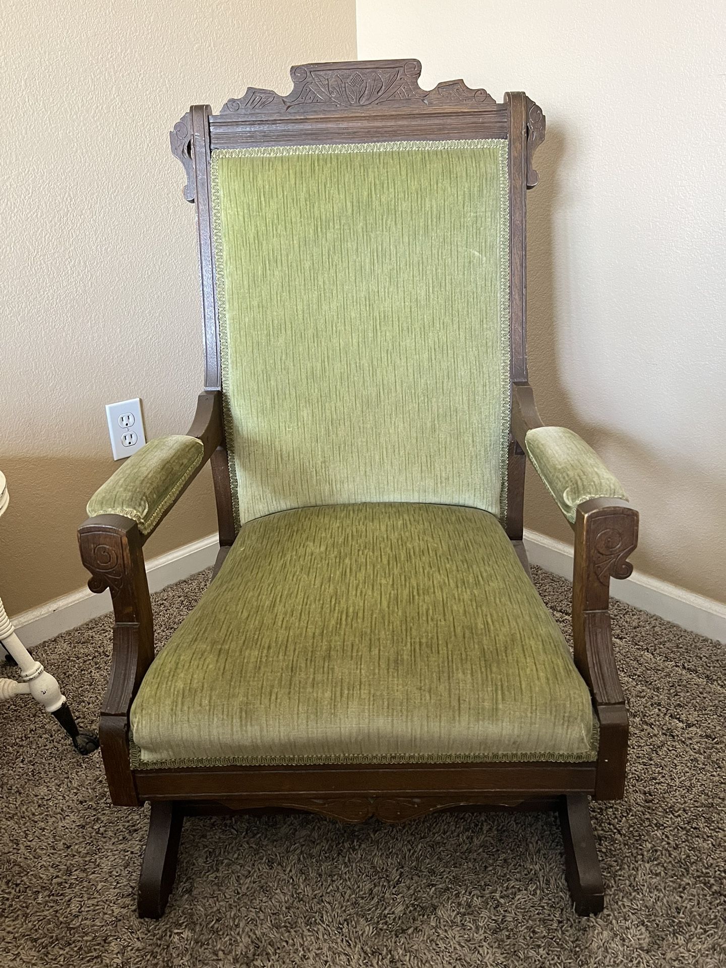 Antique Green Rocking Chair