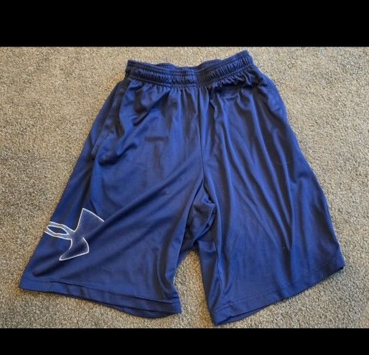 Under Armour Youth Small Athletic Shorts, Blue