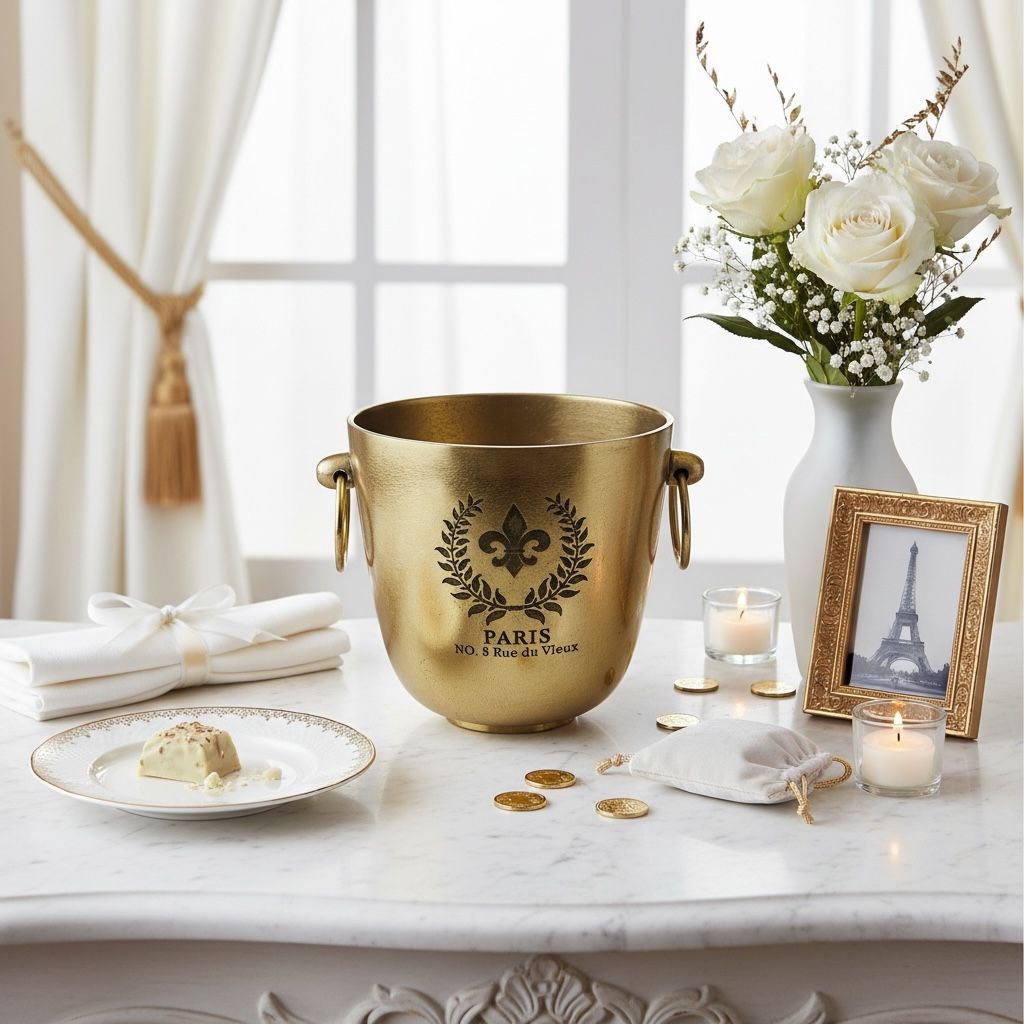 Double-Thick "Paris" Stainless Steel Barrel Beer Wine Champagne Ice Bucket 7"