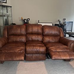 Leather Recliner Sofa And Loveseat