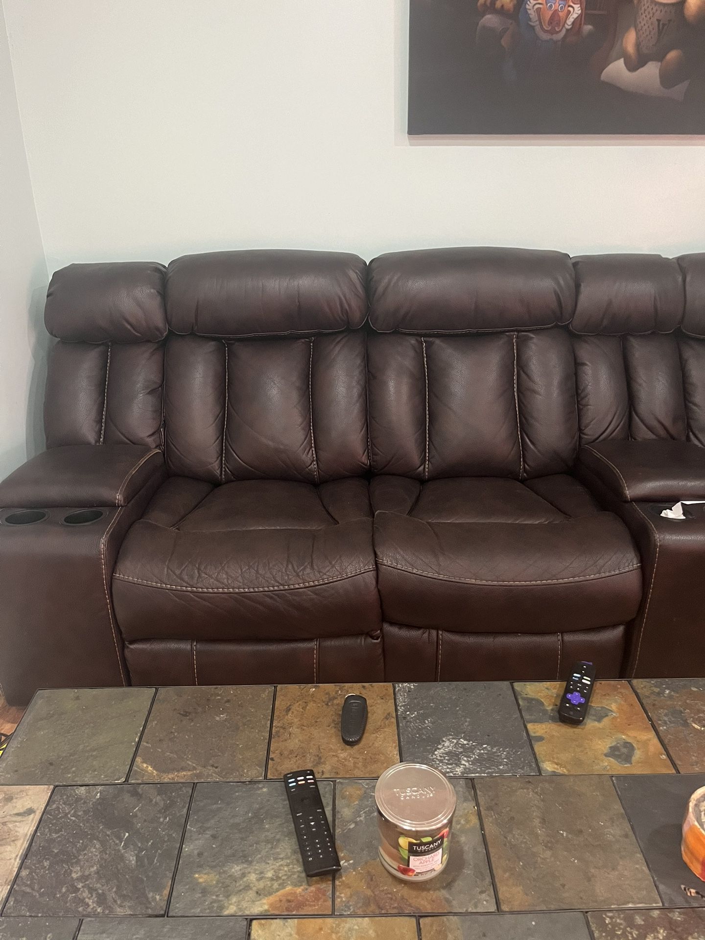 Leather Brown Sectional