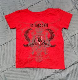 New Ink Inc. Boys Size Small Red "Kingdom" Graphic T-Shirt