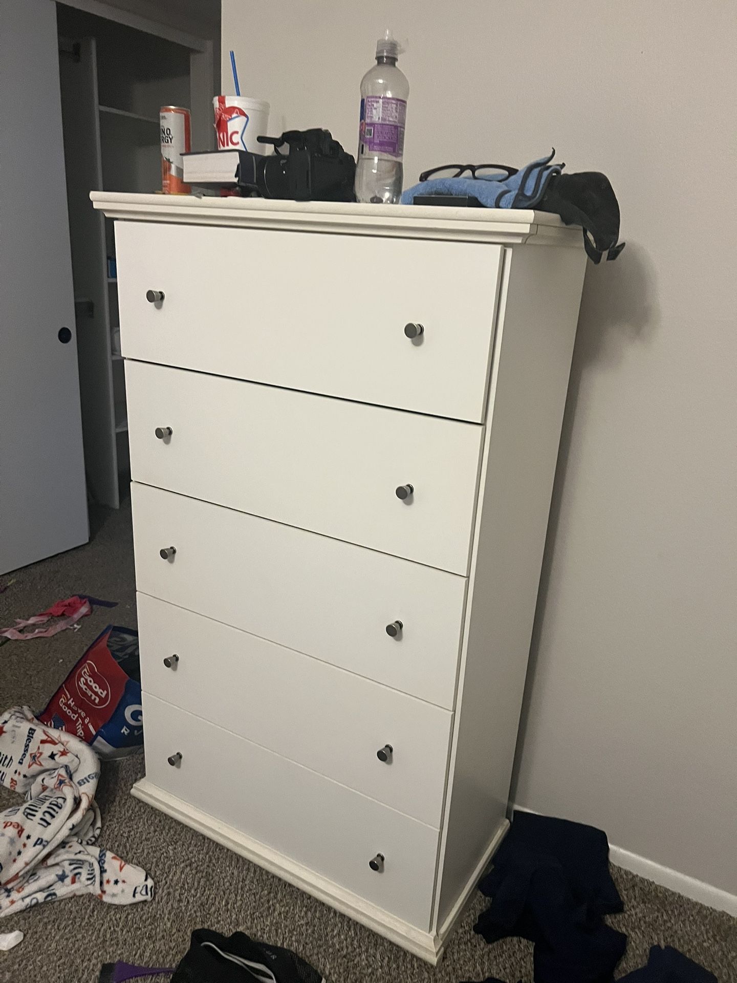 Tall White Dresser