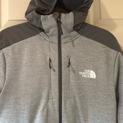 The North Face XS Men’s Zip Up Jacket With Hood Light Grey 