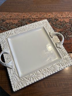 Ceramic serving platter