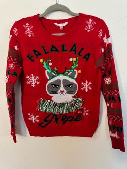 No Boundaries Grumpy Cat Christmas Sweater