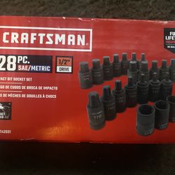 craftsman 28 piece impact socket set