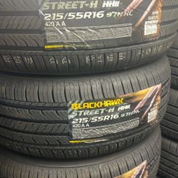 215/55/16 Blackhawk Tires